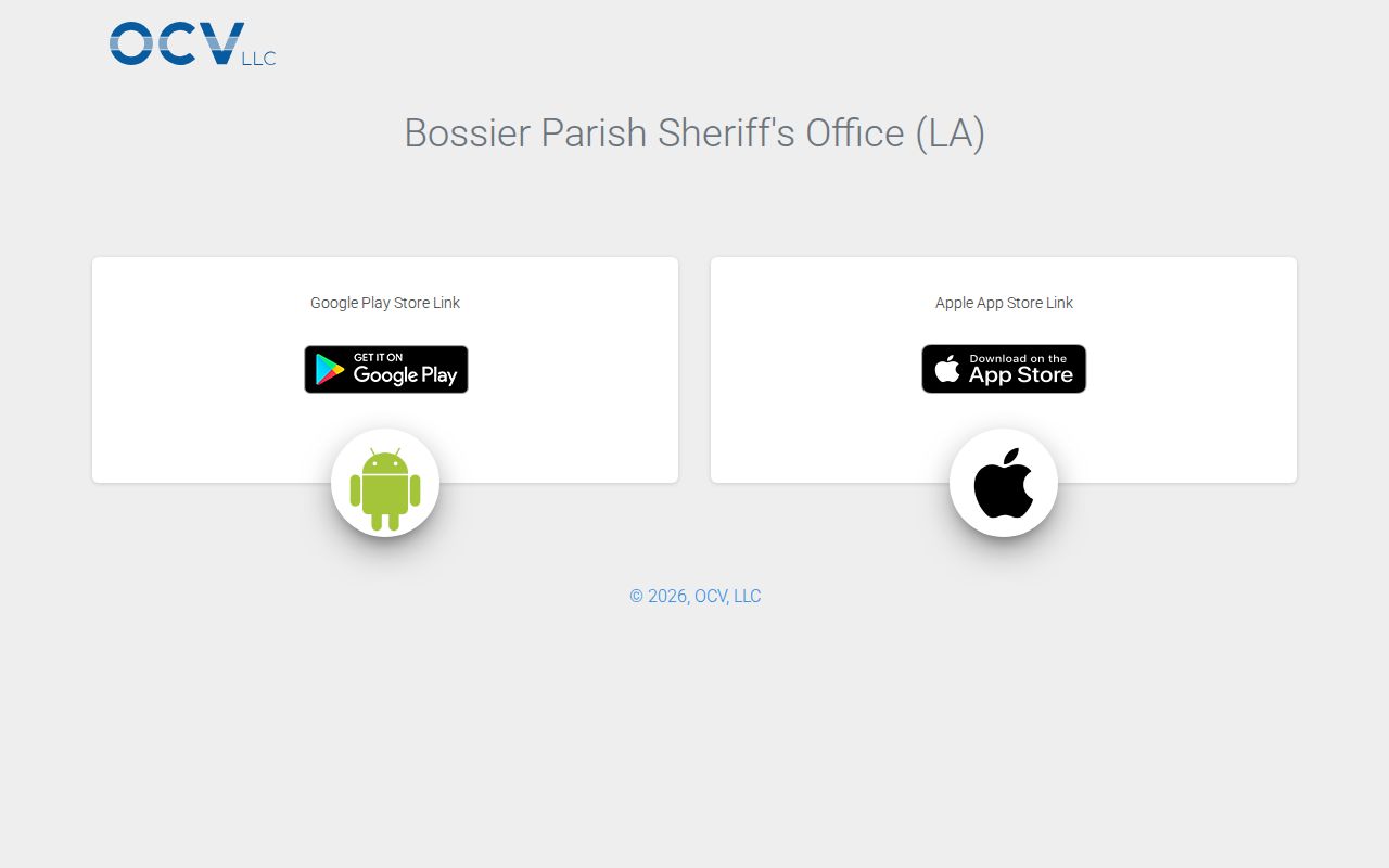 Bossier Parish Sheriff app access for 24-hour release checks
