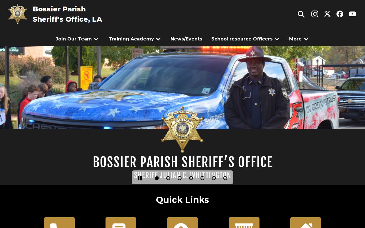 Bossier Parish Sheriff source for released inmate records